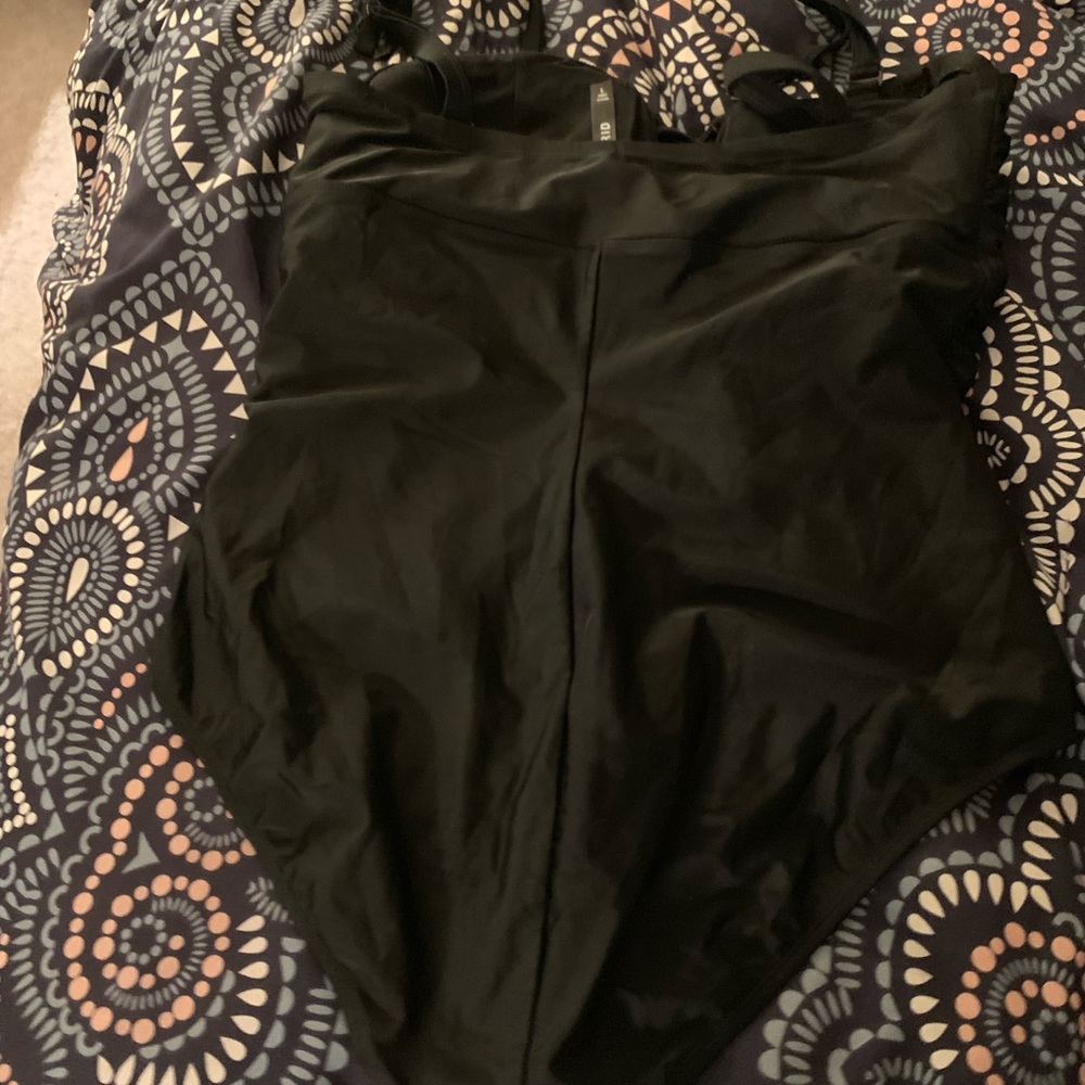 All black sexy one piece swimsuit
